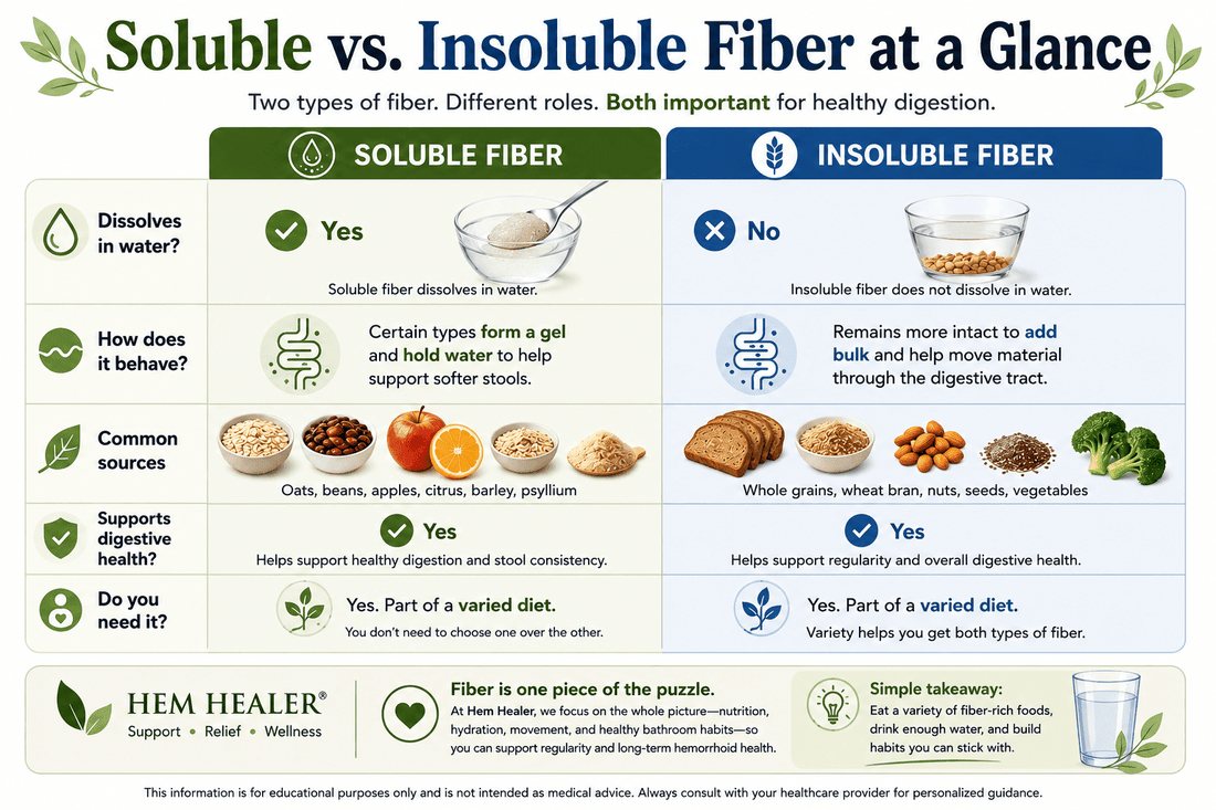 Soluble vs. Insoluble Fiber: What’s the Difference? - Hem Healer
