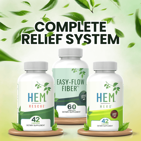 Complete Relief System — Hem Hero® + Hem Rescue® + Easy-Flow Fiber™ - Hem Healer